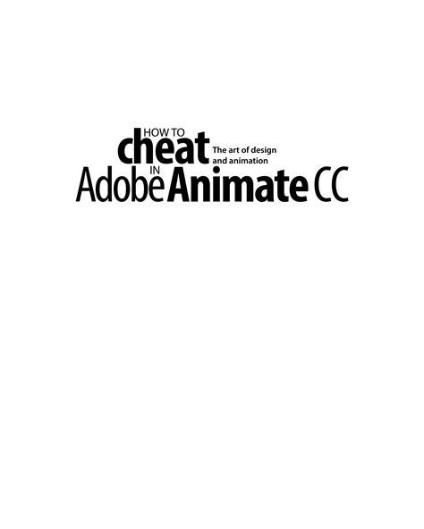 Read How To Cheat In Adobe Animate Cc 