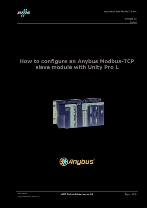 Full Download How To Configure An Anybus Modbus Tcp Slave Module With 