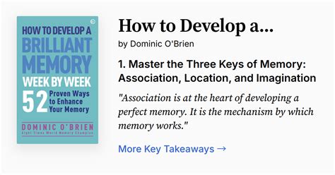 Read Online How To Develop A Brilliant Memory Week By Week 50 Proven Ways To Enhance Your Memory Skills 