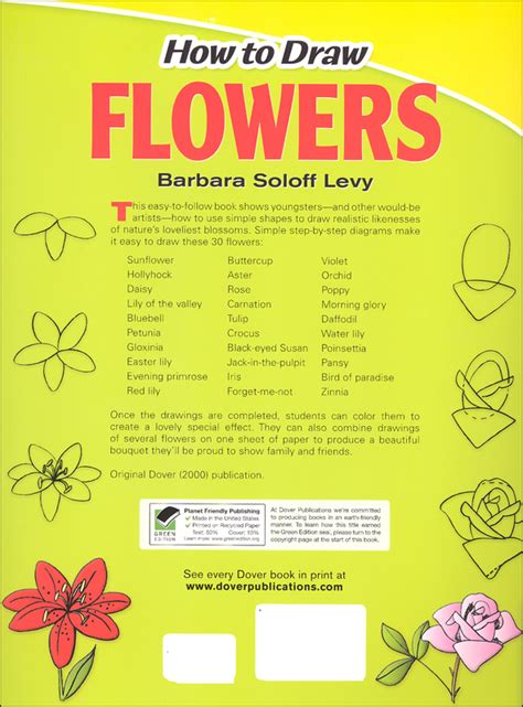 Download How To Draw Flowers Dover How To Draw 
