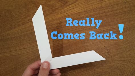 Read Online How To Make A Returning Boomerang Out Of Paper 