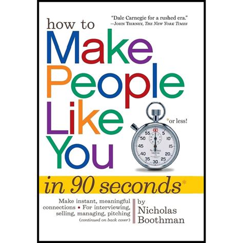 Full Download How To Make People Like You In 90 Seconds Or Less Nicholas Boothman 