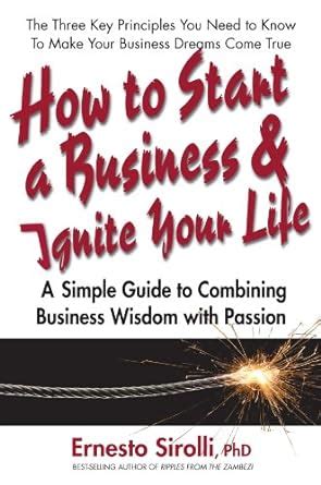 Read Online How To Start A Business And Ignite Your Life A Simple Guide To Combining Business Wisdom With Passion 