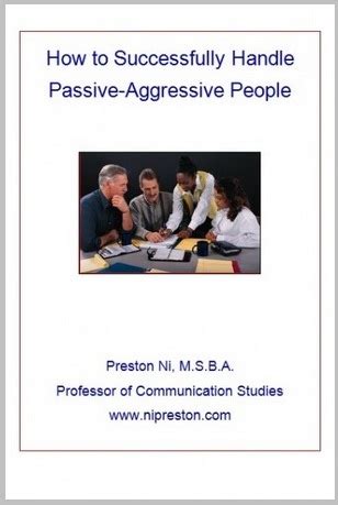 Download How To Successfully Handle Passive Aggressive People 