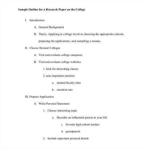 Read How To Write A College Outline For Paper 