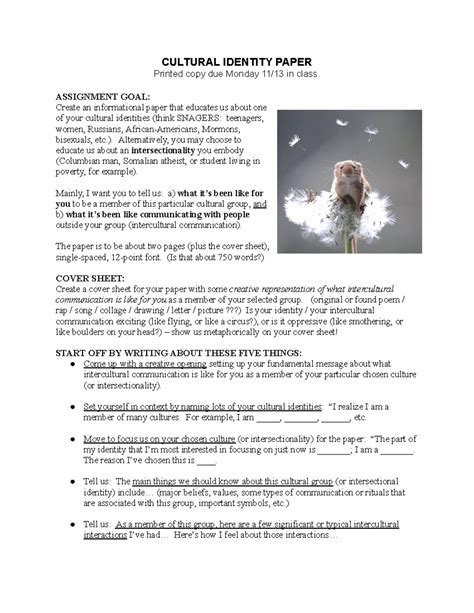 Read Online How To Write A Cultural Identity Paper 