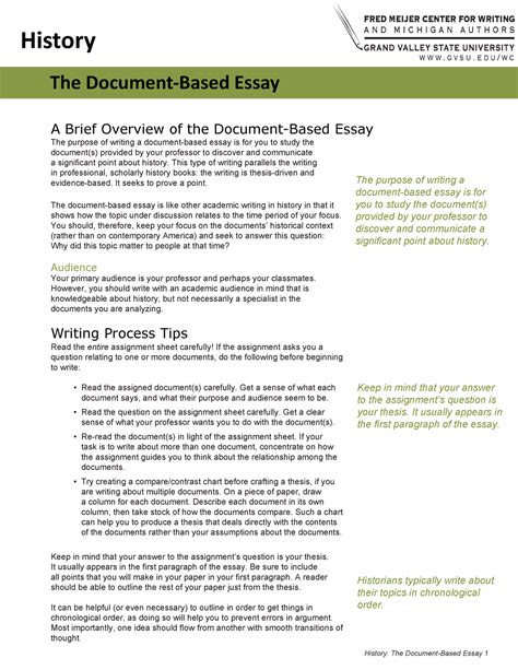 Read Online How To Write A Good Document Based Essay 