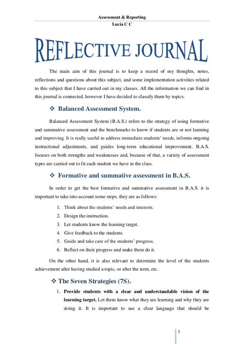 Read Online How To Write A Reflective Journal For University 
