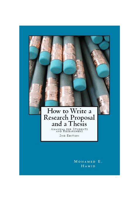 Full Download How To Write A Research Proposal And A Thesis A Manual For Students And Researchers 