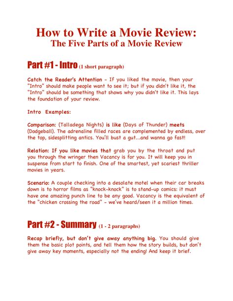 Full Download How To Write A Review Paper On Movie 