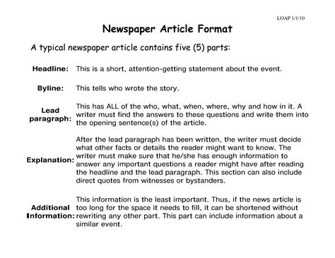 Read How To Write An Essay About A Newspaper Article 