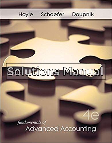 Read Hoyle Advanced Accounting 4Th Edition Solutions 