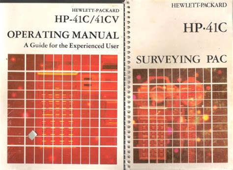 Hp 41c Operating Manual