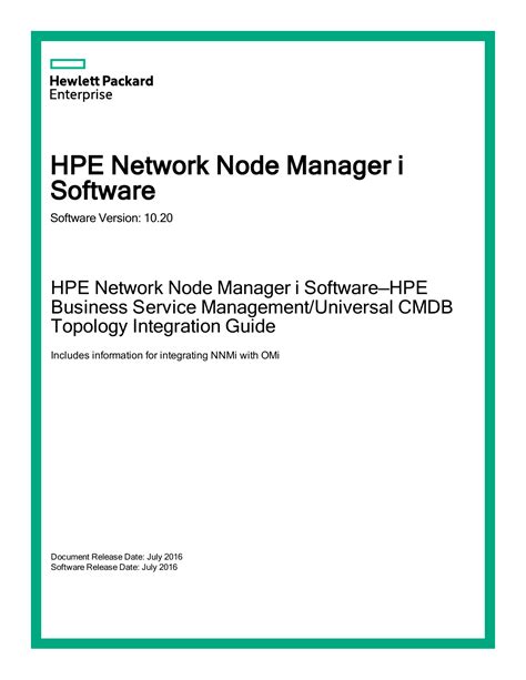 hp network node manager i software