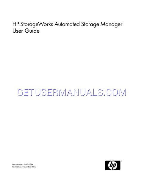 Hp Storage Manuals