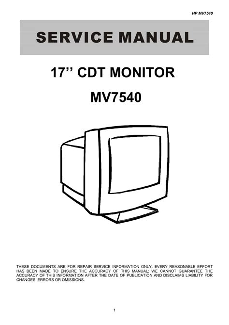 Full Download Hp 7540 Monitor Service Manual File Type Pdf 