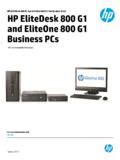 Download Hp Elitedesk 800 G1 And Eliteone 800 G1 Family Data Sheet 