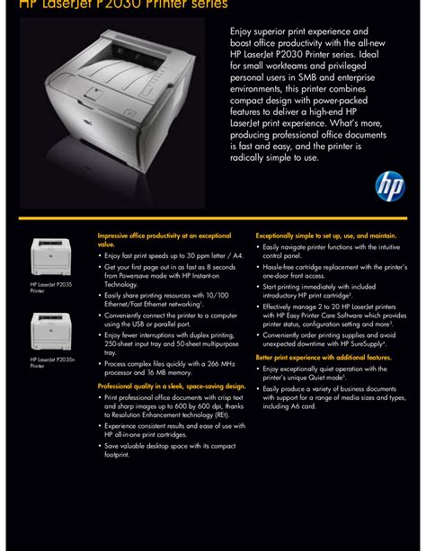 Read Hp Laserjet P2035 Printer User Guide 