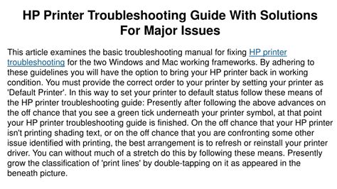 Read Hp Printer Troubleshooting Guide 