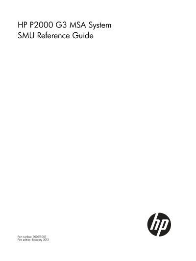Read Hp Smu Reference Guide 