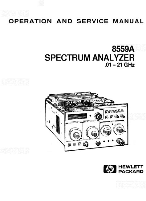 Full Download Hp Spectrum Analyzer Manual File Type Pdf 