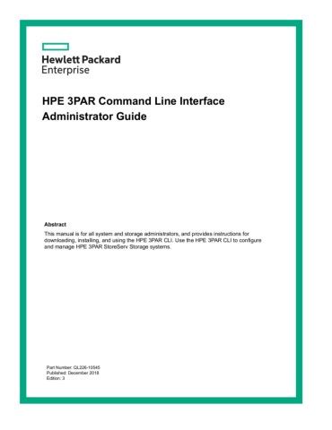 Full Download Hpe 3Par Os Command Line Interface Reference 