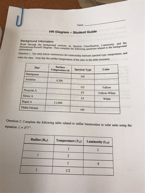 Read Online Hr Diagram Student Guide Answer Key 
