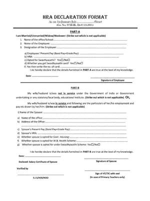 Hra Declaration Form