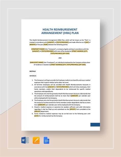 Hra Plan Document Template
