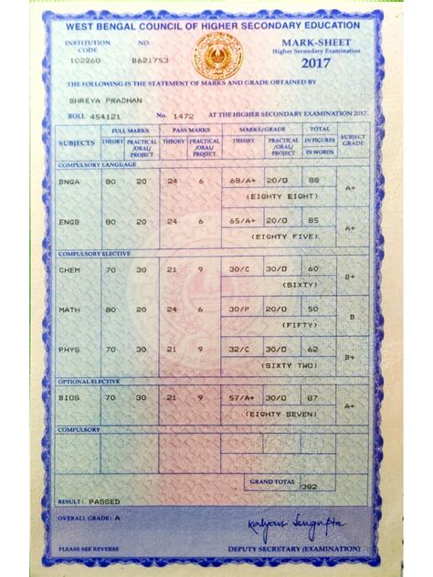 Hs Marksheet Download