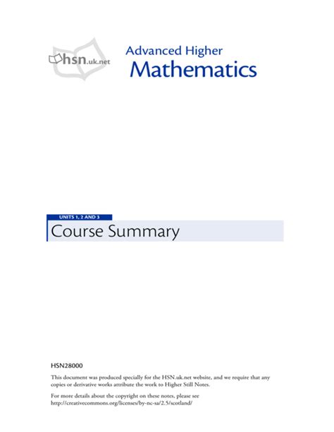 Full Download Hsn Advanced Higher Mathematics Hsn 