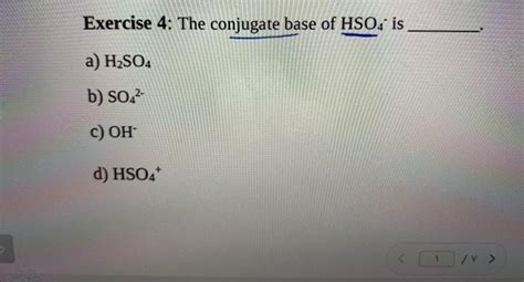 Hso4 Conjugate Base
