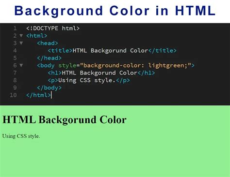 html background color html