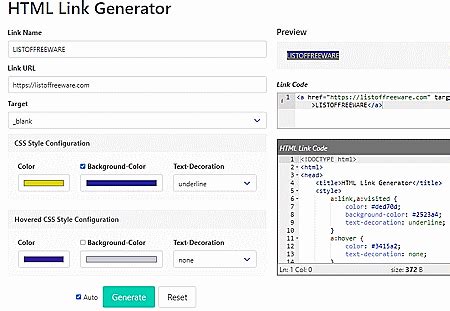 html code generator freeware
