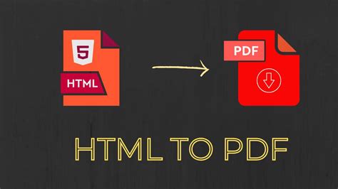html in pdf converter