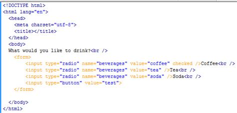 html radio button checked