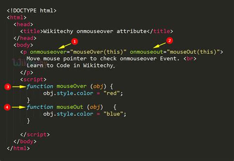 html tutorial - onmouseover Attribute in HTML - html5 - Wikitechy