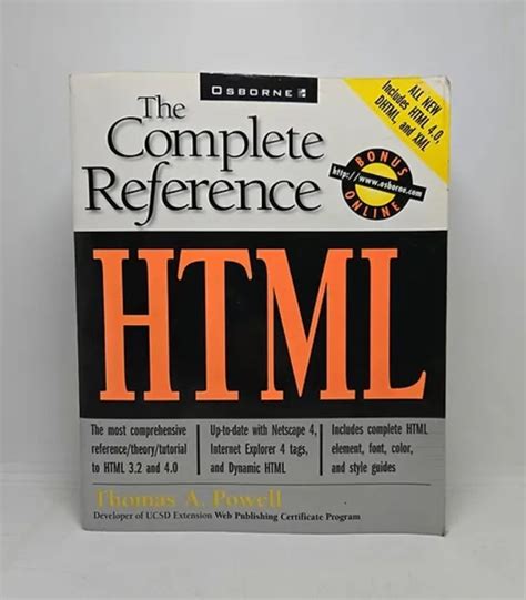 Read Html The Complete Reference Second Edition 