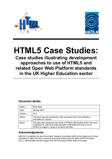 Html5 Case Studies Full