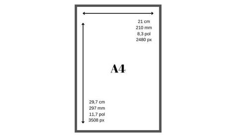 dimensões a4