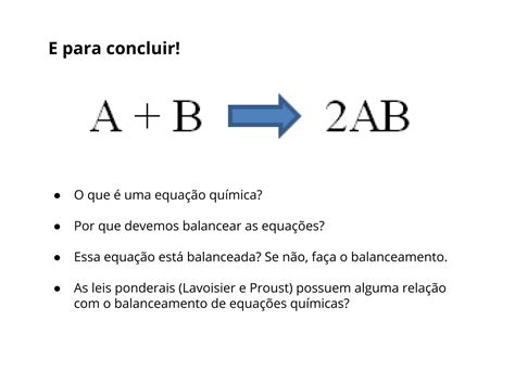 balanceamento de equações