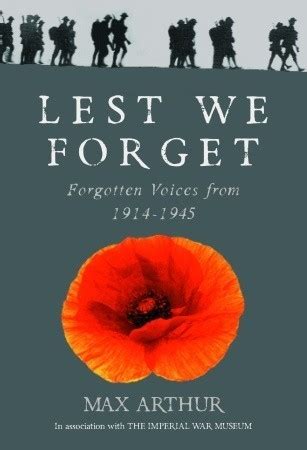 ..."Lest we forget"
