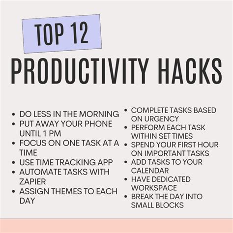 12 Most Helpful Productivity Hacks