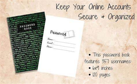 120 PAGES PASSWORD LOG BOOK