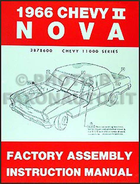 1966 Chevy II & Nova Bound Assembly Manual Reprint