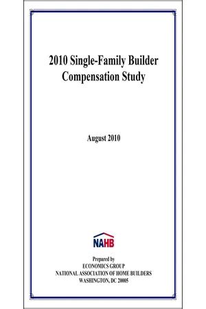 2010 Single-Family Compensation Study