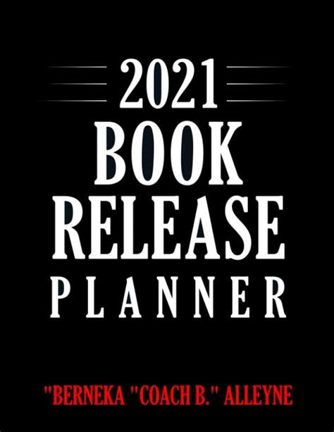 2021 Book Release Planner