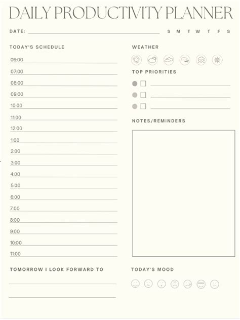 2025 Daily Productivity Planner