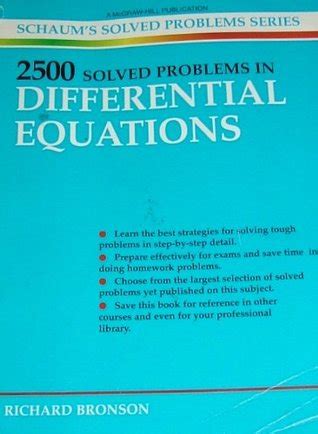 2500 Solved Problems in Differential Equations