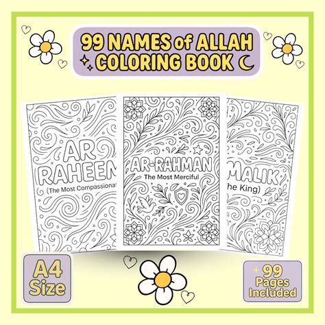 99 Names of Allah Coloring Book